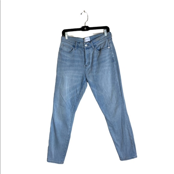 Current/Elliott The Cropped Straight Jeans  Size 30 Light wash Blue - Picture 1 of 7